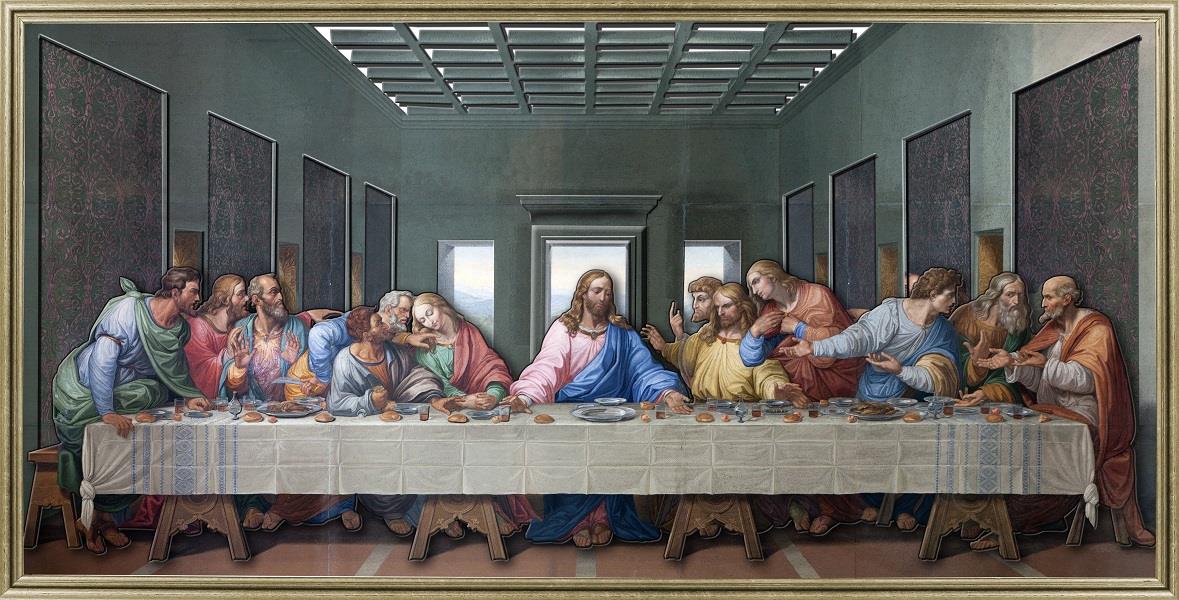 Buy wallpaper with Jesus dining table painting