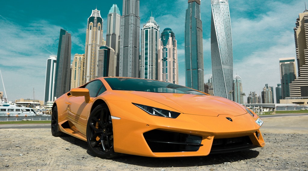 Lamborghini in Dubai Sports Car Wallpaper for walls