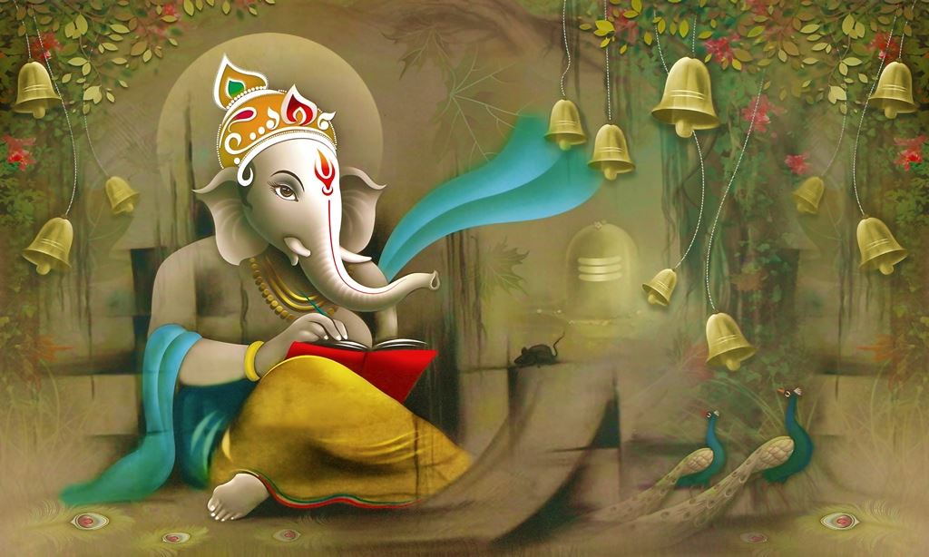 Buy Wallpaper with picture of Writing Ganesh ji in Palace. Best Quality Religion Wallpaper Design for your home Buy Wallpaper with picture of Writing Ganesh ji in Palace. Best Quality Religion Wallpaper Design for your home
