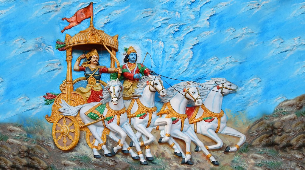 Buy Large Religion Wallpaper of Lord Krishna And Arjuna Wallpaper Buy Large Religion Wallpaper of Lord Krishna And Arjuna Wallpaper