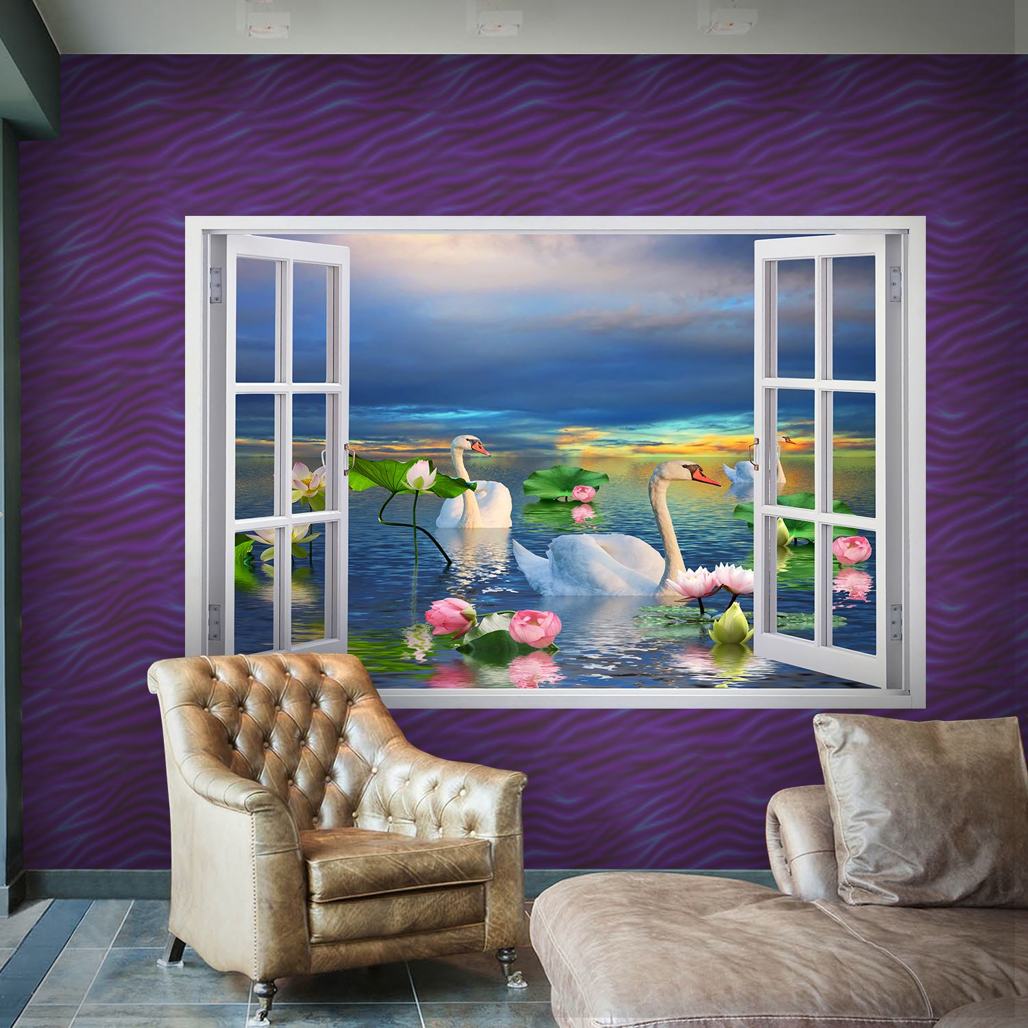 Wallpaper for wall with Lion Wall Painting at Best Price
