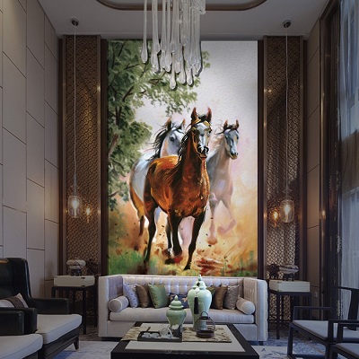 Buy Wallpaper for wall paintingRunning Horses | Best Price Offer