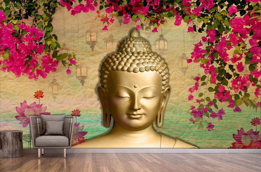 Meditating Lord Buddha feature 3D Wallpaper Meditating Lord Buddha feature 3D Wallpaper