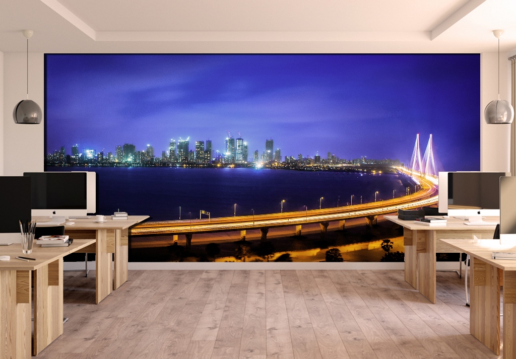 Mumbai Sealink City & Landscape Wallpaper for walls