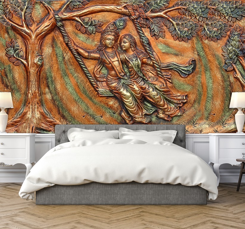 Buy 3D Wallpaper of Radha Krishna on Swing from Zara Spritual & Religion Collection Buy 3D Wallpaper of Radha Krishna on Swing from Zara Spritual & Religion Collection