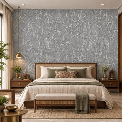 Dark Grey Cracked Marble (84608)