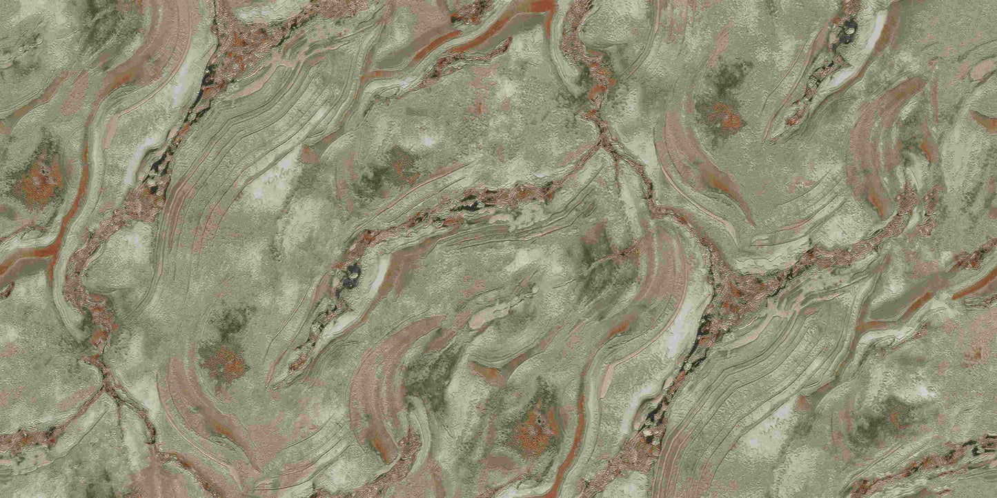 green and rust veined marble (84656)