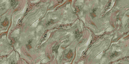 Green and Rust Veined Marble (84656)