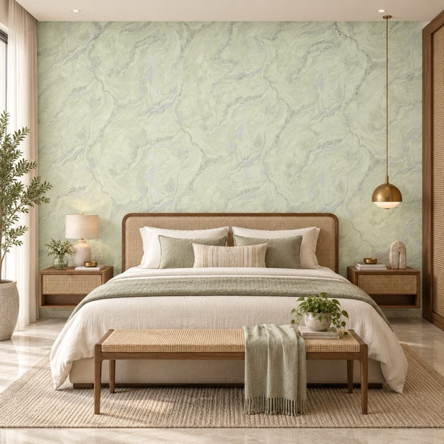 pale green and silver marble (84658)