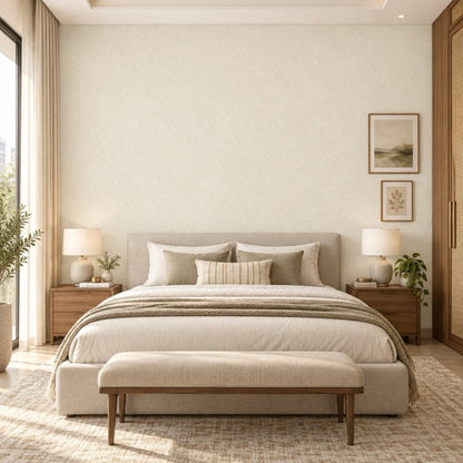 Off-White Diagonal Linen (88679-1)