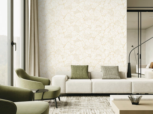 Beige & Sage Ticking Stripe (88684-2)