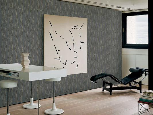 Charcoal & Gold Geometric (88692-3)
