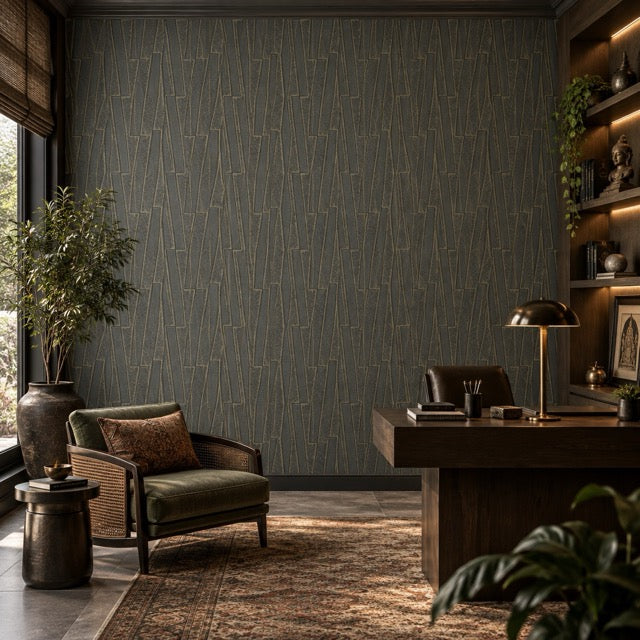 charcoal & gold geometric (88692-3)