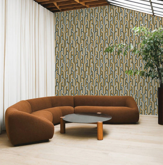 Ochre & Slate Art Deco (88693-4)