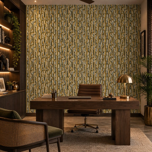 ochre & slate art deco (88693-4)