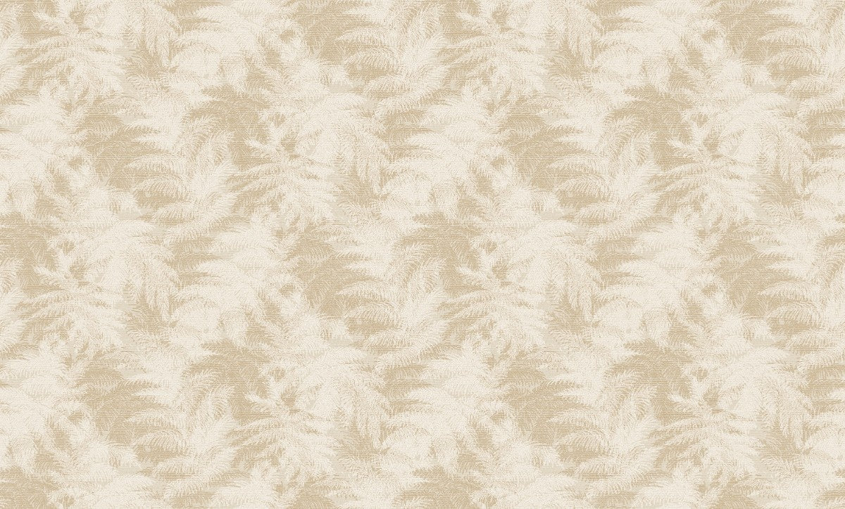 warm beige tropical fronds (88694-2)