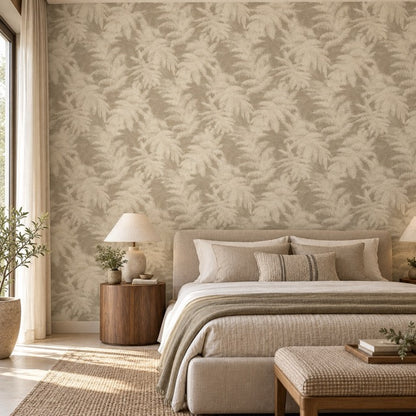 Warm Beige Tropical Fronds (88694-2)