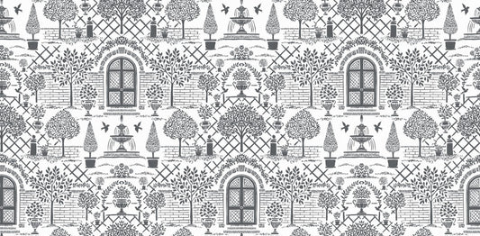Monochrome Charcoal Garden Toile (88695-2)