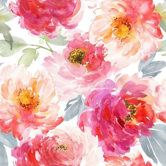 Watercolor Peonies ( ABS 133 )