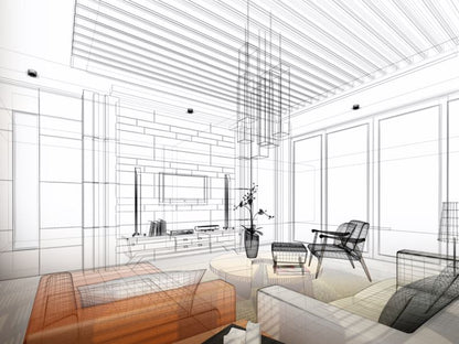 Modern Interior Wireframe ( ABS 134 )