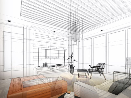 Modern Interior Wireframe ( ABS 134 )