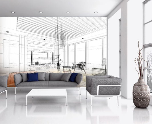 Modern Interior Wireframe ( ABS 134 )