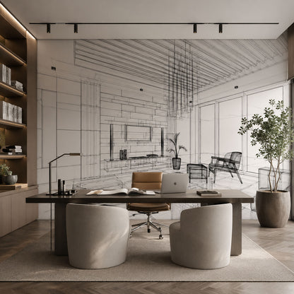 Modern Interior Wireframe ( ABS 134 )