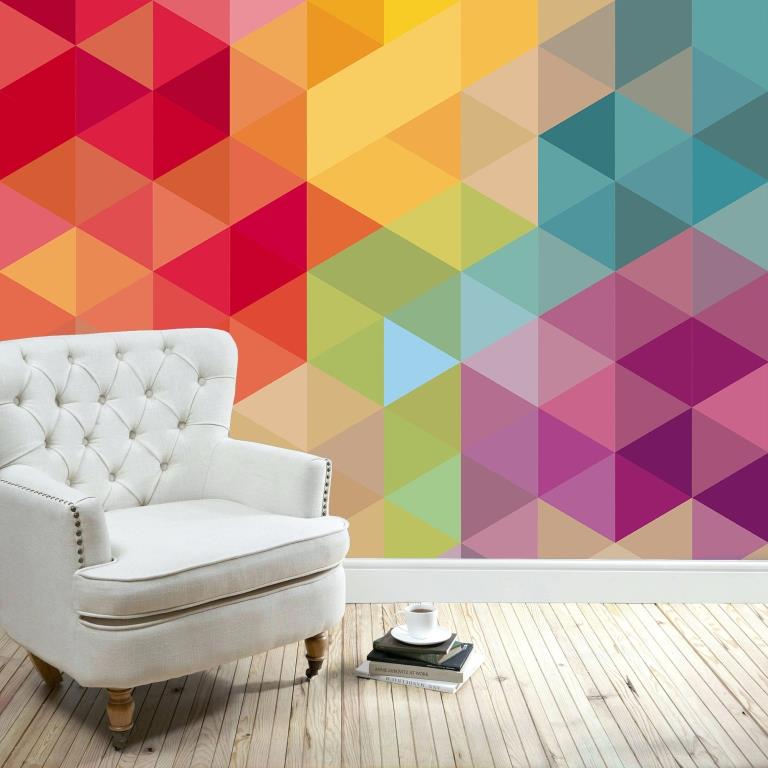 pastel triangle pattern ( abs 141 )