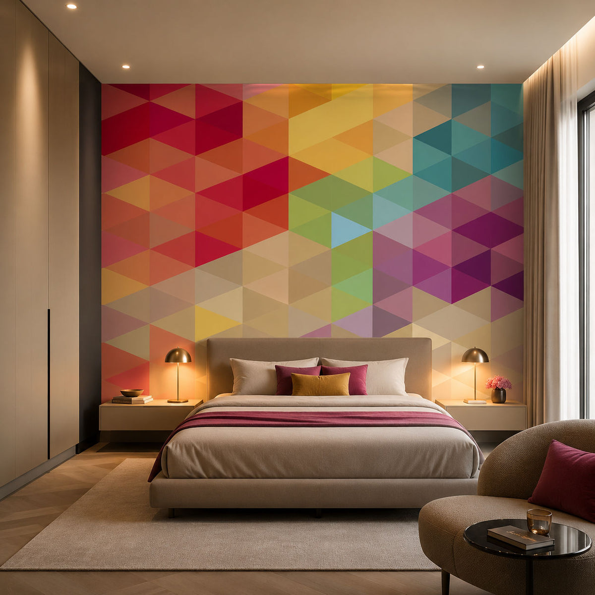 pastel triangle pattern ( abs 141 )