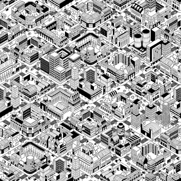 isometric cityscape ( abs 145 )