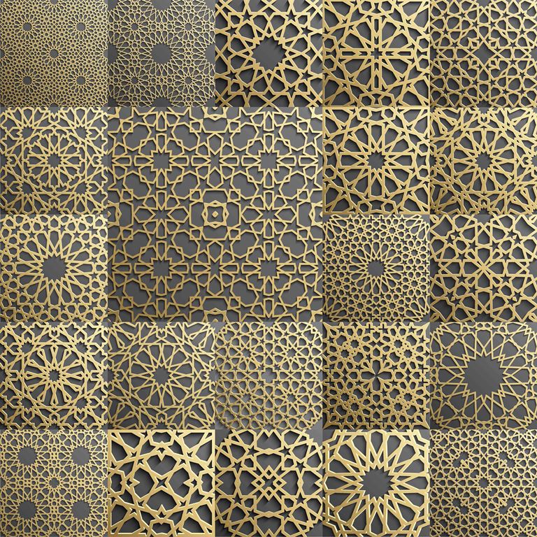golden islamic lattice ( abs 149 )