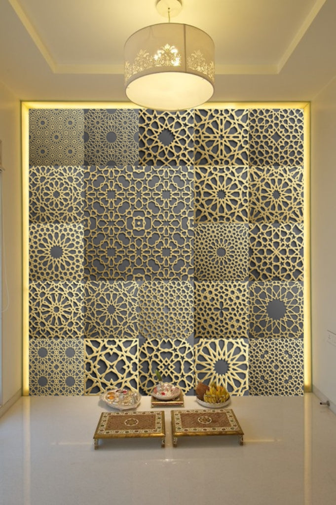 golden islamic lattice ( abs 149 )