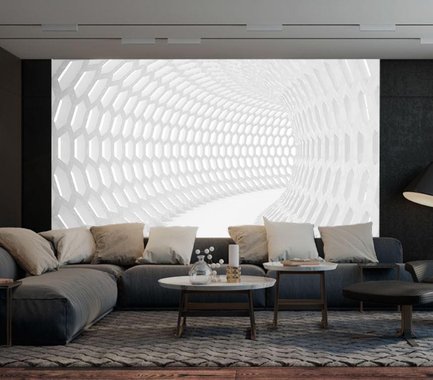 geometric white tunnel ( abs 176 )