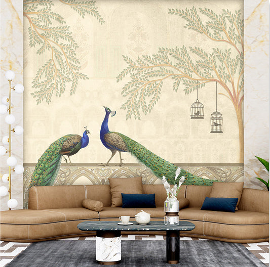 Majestic Peacocks Wallcovering (ART 101)