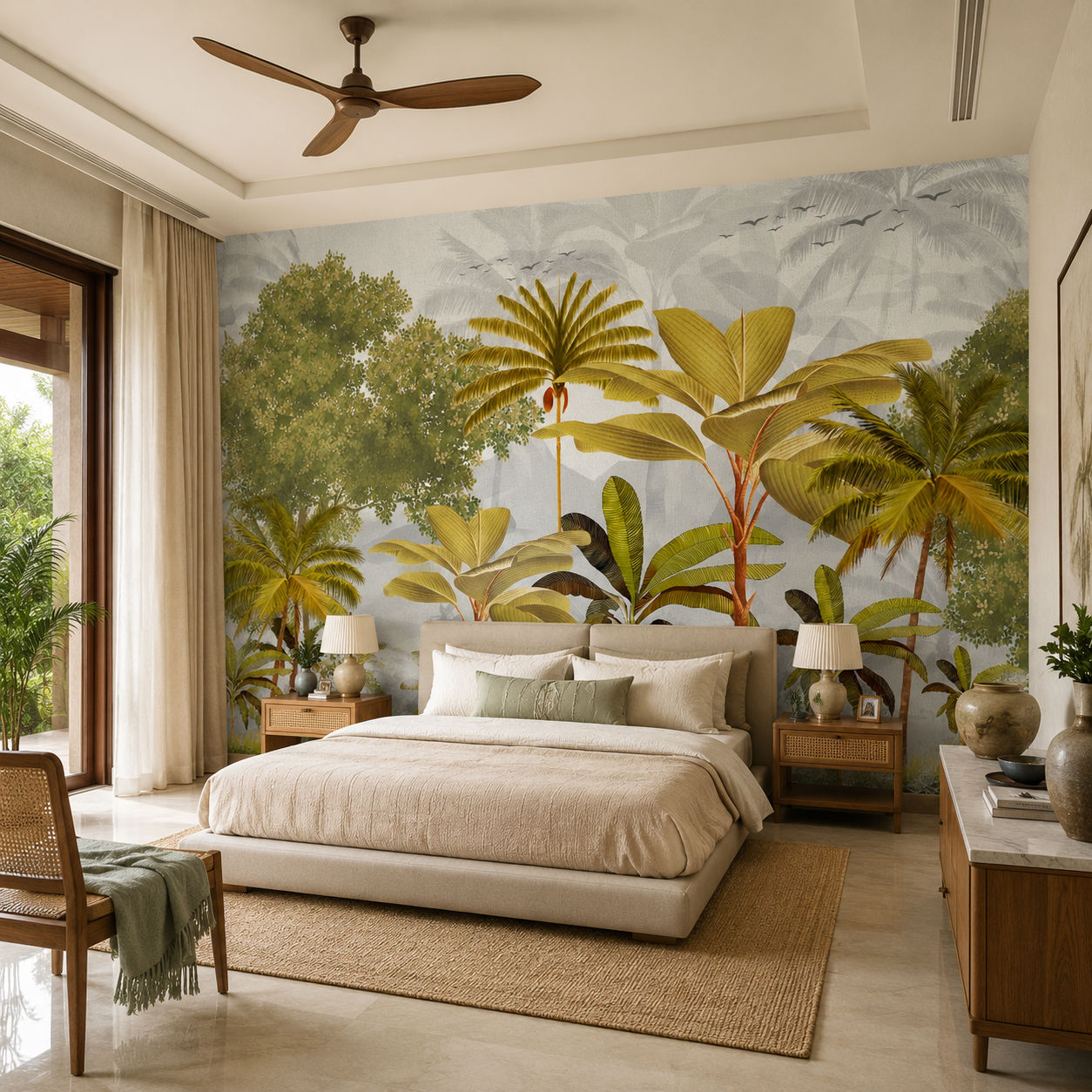tropical oasis wallcovering (art 107)