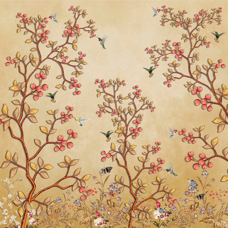 golden blossom wallcovering (art 110)