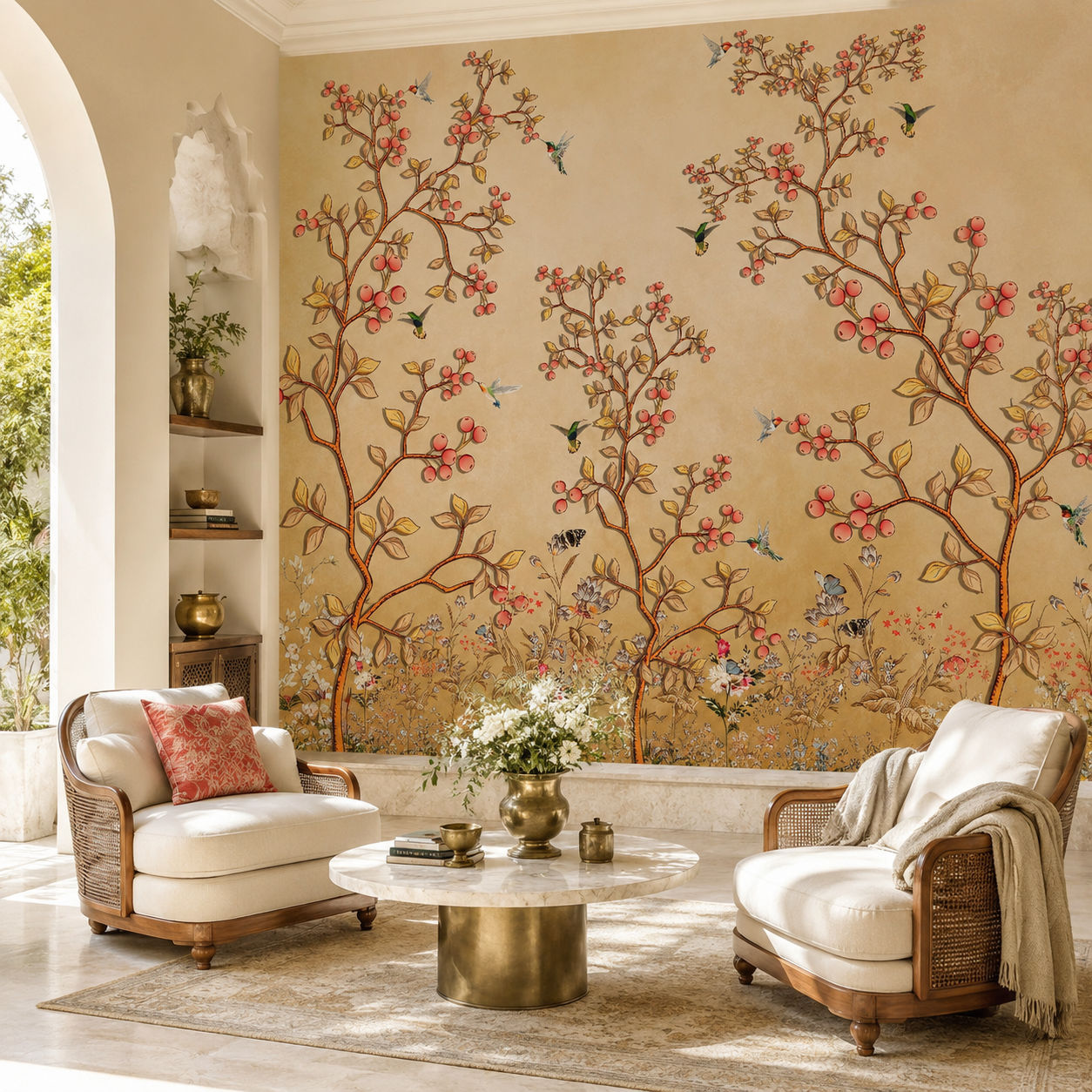 golden blossom wallcovering (art 110)