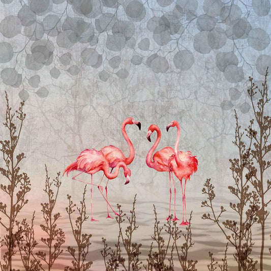 Flamingo Gathering Wallcovering (ART 116)