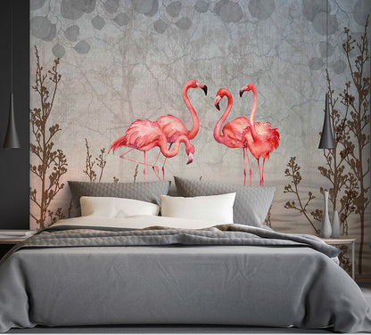 Flamingo Gathering Wallcovering (ART 116)