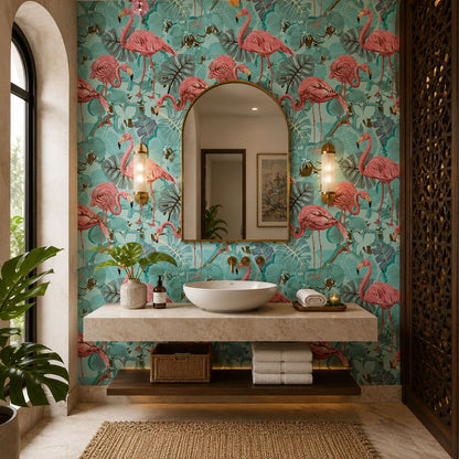 Flamingo Fiesta Wallcovering (ART 117)