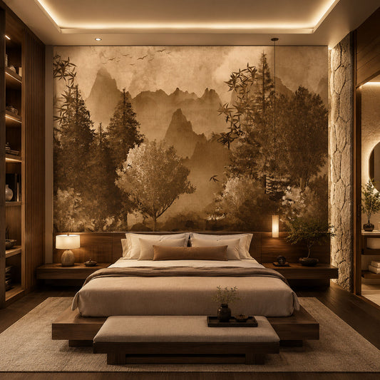 Ancient Chinese Mountainscape Wallcovering (ART 120)