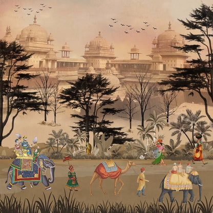 Royal Indian Procession Wallcovering (ART 125)
