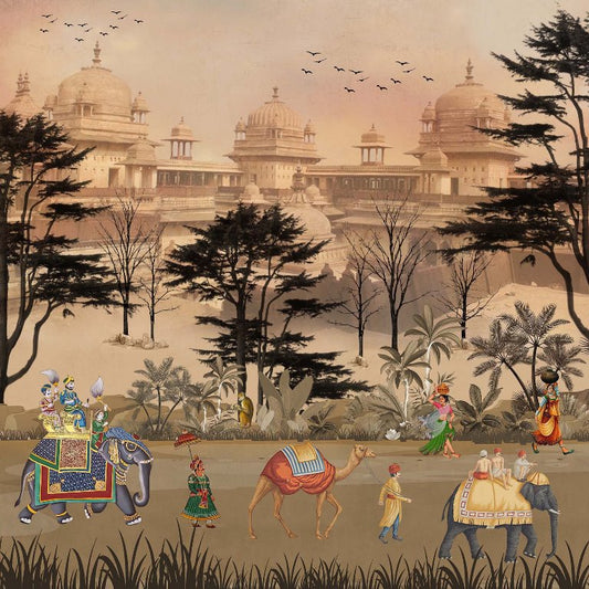 Royal Indian Procession Wallcovering (ART 125)
