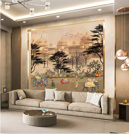 Royal Indian Procession Wallcovering (ART 125)