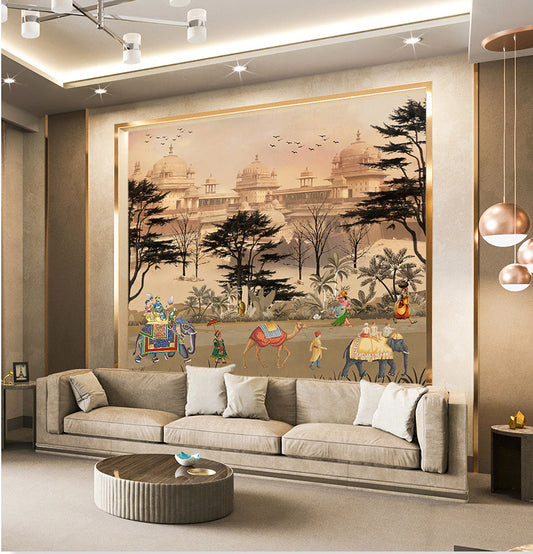 Royal Indian Procession Wallcovering (ART 125)