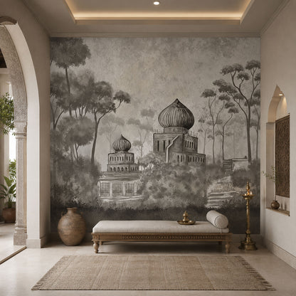 Enchanting Mughal Palace Wallcovering (ART 127 A)