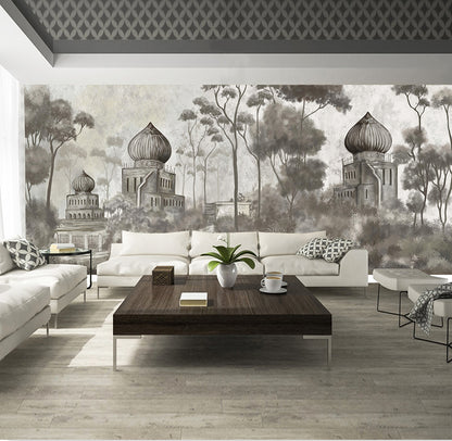 Enchanting Mughal Palace Wallcovering (ART 127 A)