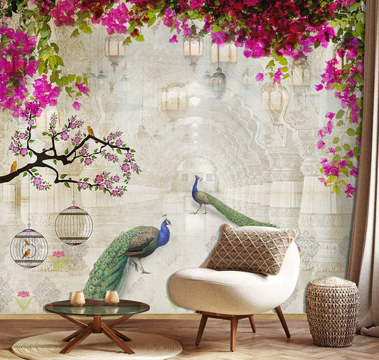 Peacock Paradise Wallcovering (ART 128)