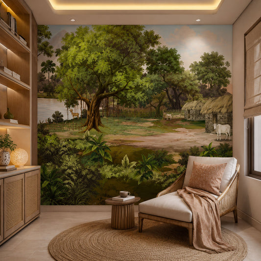 Peaceful Village Wallcovering (ART 130 A)