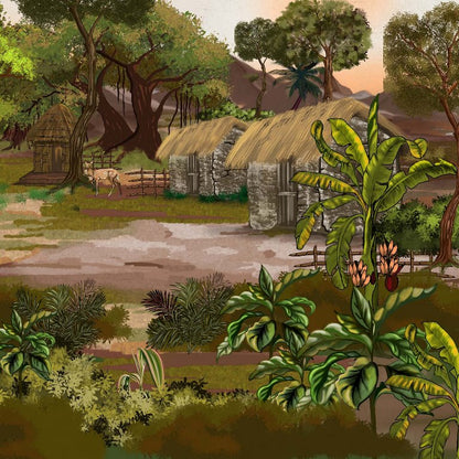 Serene Village Wallcovering (ART 131 B)